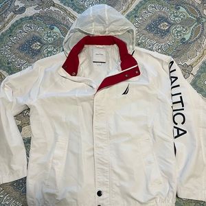 Young Men’s Nautica Spring Jacket with hood. Size L